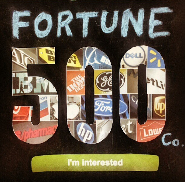 fortune 500 companies job application